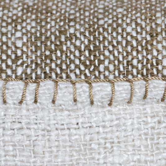 Almofada Tiya 30x50cm | Off White e Verde Oliva