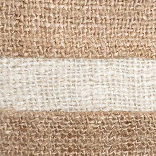 Almofada Leela 50x50cm | Linho Queimado + Off White