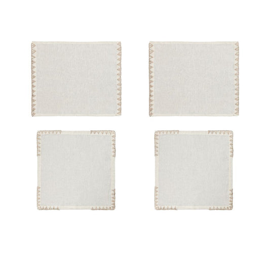 Set Lotus Areia - Serve dois lugares na mesa (4 peças)