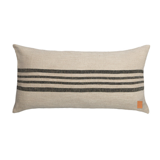 Almofada Jaya 35x70cm | Off White + Carvão