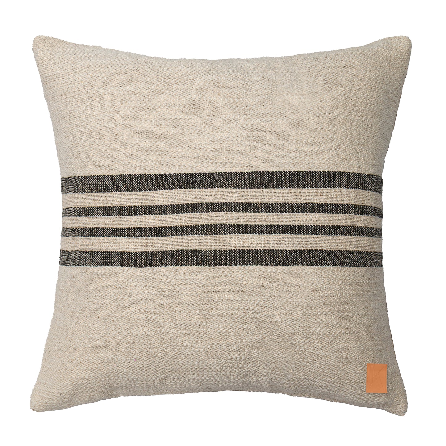 Almofada Jaya 45x45cm | Off White + Carvão
