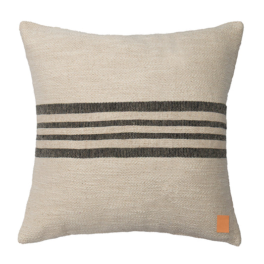 Almofada Jaya 45x45cm | Off White + Carvão