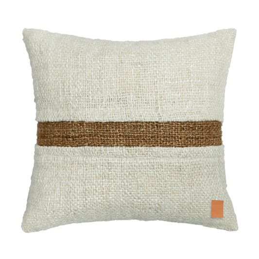 Almofada Leela 50x50cm | Off White + Cacau